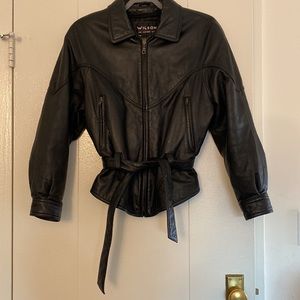Wilsons Adventure Bound Black Leather Jacket